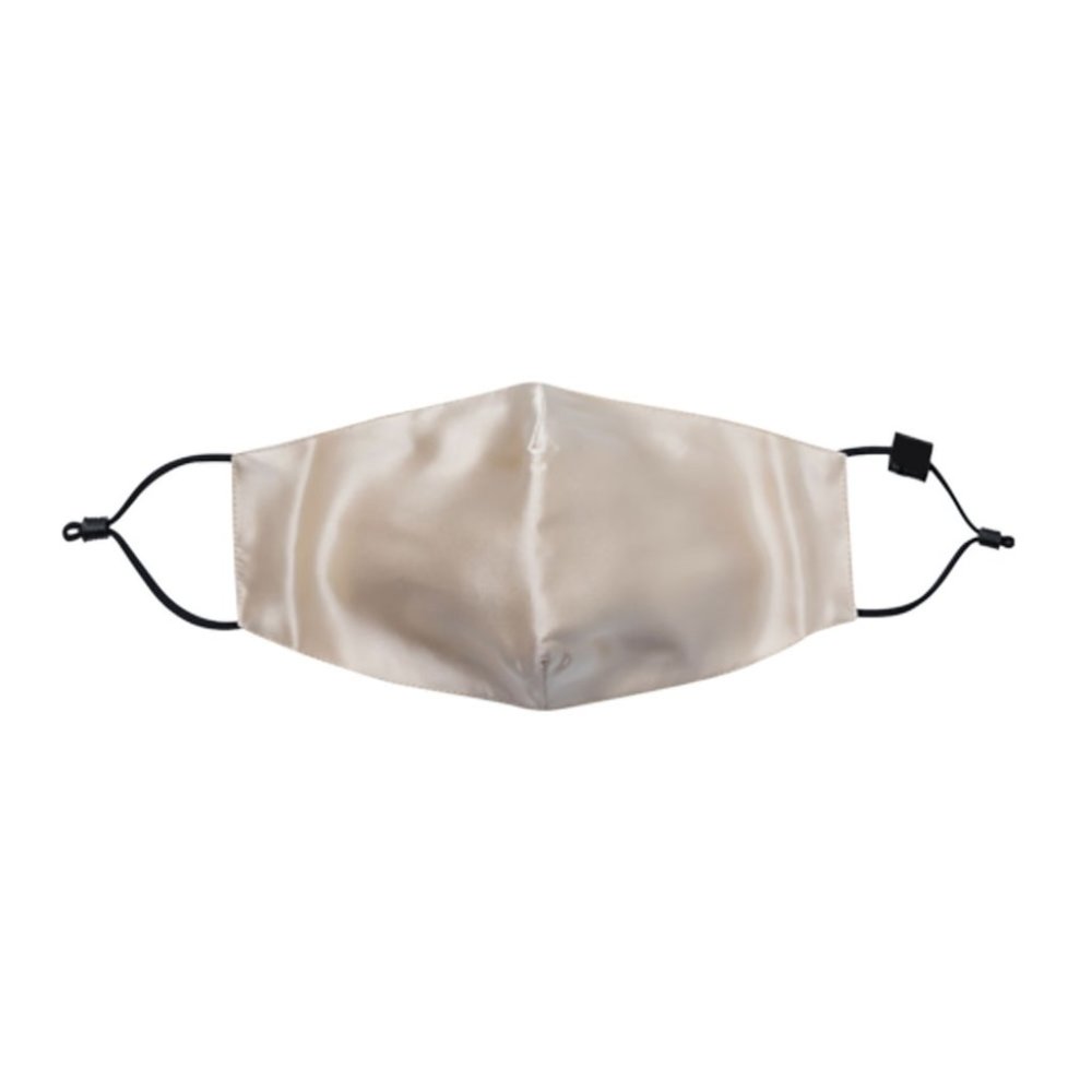SILK FACE MASK WITH FILTER (CHAMPAGNE)